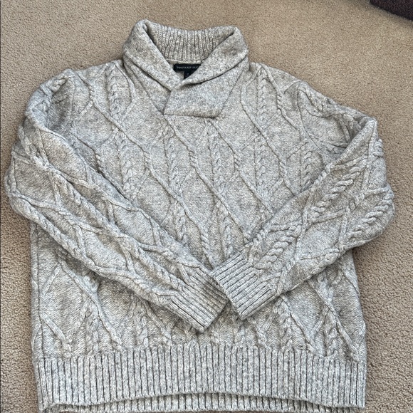 Banana Republic Yak Hair Blend Cable Knit Shawl Pulllover Sweater - Picture 5 of 7